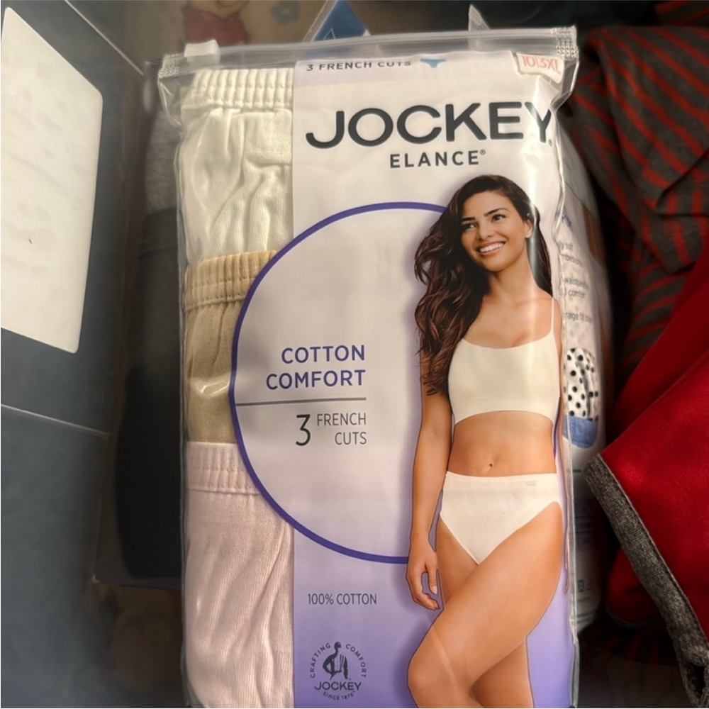 Jockey Elance Cotton Comfort Panties - White, Cream, Pink